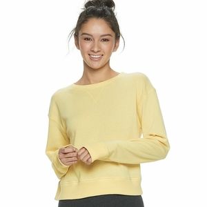 SO Long Sleeve Drop Shoulder Cropped Crewneck Sweatshirt NWT